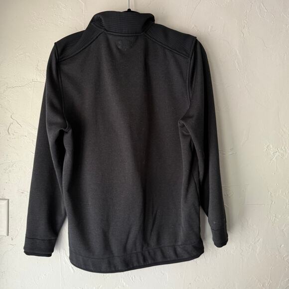 Under Armour ColdGear Black Snap‎ Pullover Size M Waffle Lined Quarter Button - Picture 6 of 10